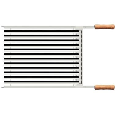 Imagem de Grelha Tramontina Churrasco Grelhados Legumes 50x41cm Aço Inox Cabo de Madeira