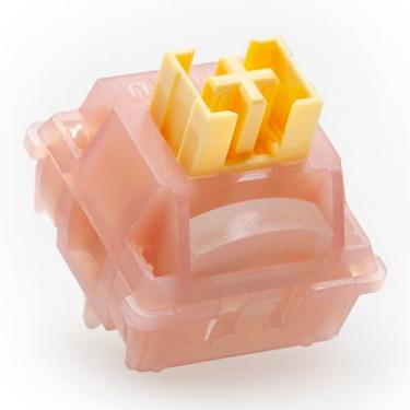 Imagem de KPREPUBLIC Outemu Silent Peach V3 Switch Silent Lemon V3 Switch Linear Tátil Lime para teclado mecânico POM PA66 Lubrificado de fábrica (OTM V3 Silent Peach LightGuide Switch x90)