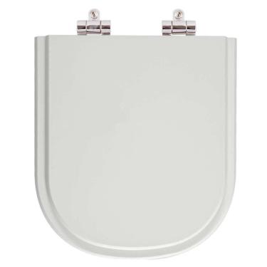 Imagem de Assento Sanitario Poliester Com Amortecedor Vogue Plus Cinza Para Vaso Deca