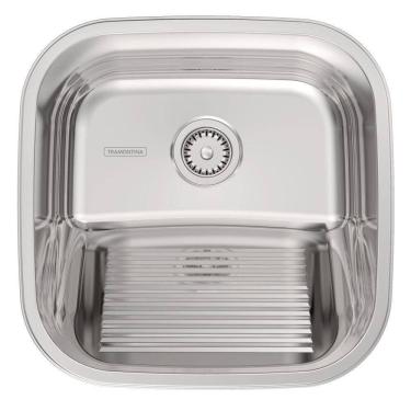 Imagem de Tanque De Encaixe Para Embutir Hera 25l Em Aço Inox Polido 40x40 - Tramontina 94403407