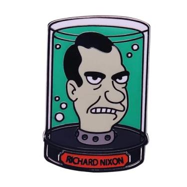 Imagem de Futurama Richard Nixon President Head in Jar Broche de esmalte de lapela de 2,8 cm, 1.1 Inches, Esmalte, Esmalte