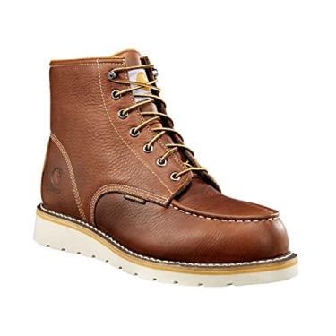 Imagem de Bota de trabalho masculina Carhartt de 15 cm impermeável anabela macia, Tan, 8.5