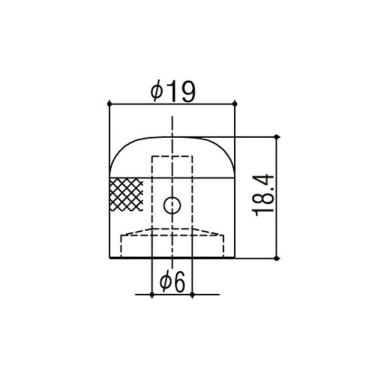 Imagem de Knob De Metal Cromado (3 Unidades) Gotoh VK1-19-C [F035]