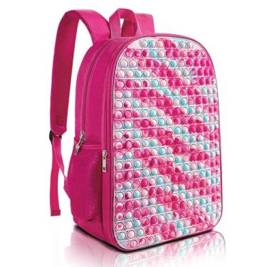 Imagem de CNRYRIO Mochila infantil grande Pop it Fidget Toys adequada para meninos e meninas de 4...