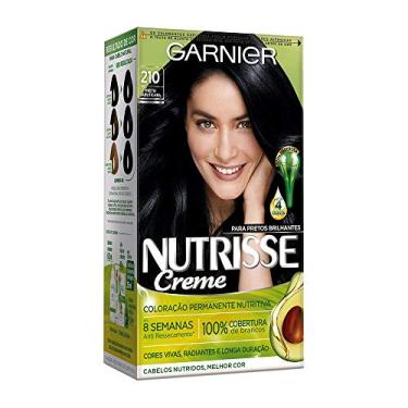 Imagem de Coloração Nutrisse Creme Coloração 210 Preto Jabuticaba, Garnier, Cor 210/Café Azulado