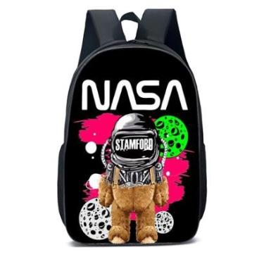 Imagem de MOCHILA ESCOLA INFANTIL JUVENIL ANIME URSO DA NASA-Unissex