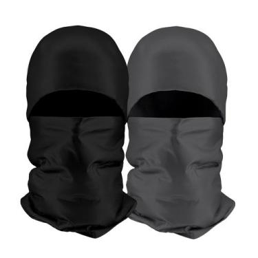 Imagem de Kit 2 Toucas Ninja Balaclava Capuz Bandana Máscara Gorro Motoqueiro Pr