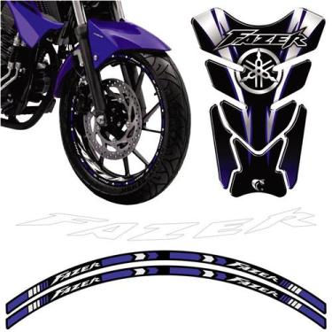 Imagem de Combo Protetor tanque Adesivo roda Não refletivo Friso roda refletivo 