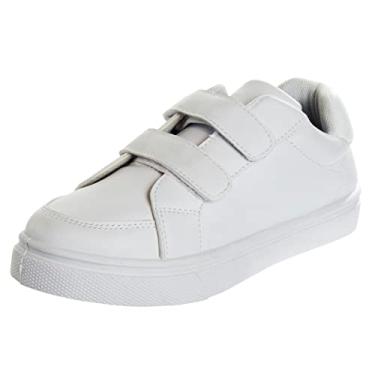 Imagem de French Toast Tênis unissex infantil para meninos e meninas, atlético, casual, uniforme escolar, mocassim Oxford de lona, Branco-3, 16