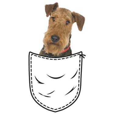 Imagem de Airedale Terrier Waterside Bingley Brust-Tasche Pocket: DIN A5 Liniert 120 Seiten / 60 Blätter Notizbuch Notizheft Notiz-Block Hunde-liebhaber Gassi Spruch Motiv Geschenkidee