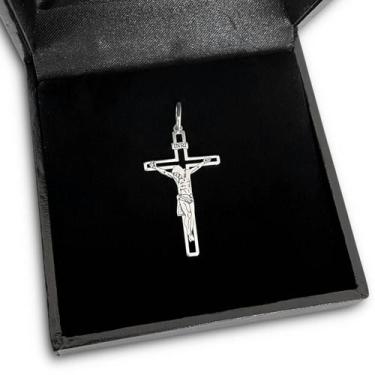 Imagem de Pingente Crucifixo Cruz Jesus Cristo de Prata 925 Legítima - Hakuna Jo