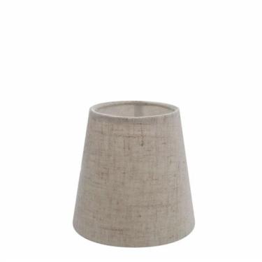 Imagem de Cúpula em tecido cone abajur luminária cp-2004 14/08x13cm rustico bege