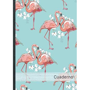 Imagem de Cuaderno: de notas con tapa blanda • Libreta de notas DIN A4 • Papel Blanco • 120 páginas numeradas • Bloc de Notas • Diseño „107 Flamingos“
