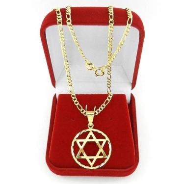 Imagem de Corrente Masculina 80cm 2mm Estrela Folheada Ouro 18k CR302 - WNBIJOUT