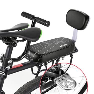 Imagem de Assento de Bicicleta para Crianças, Assento Traseiro de Bicicleta Conjunto de Assento de Bicicleta Infantil Com Encosto Assento de Bicicleta Infantil para Mais de 5 Anos de Idade