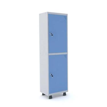 Imagem de Armário Guarda Volume Locker Roupeiro 2 Portas Aço 50cmx193cm - Pandin