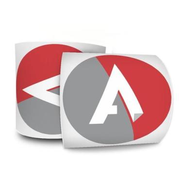 Imagem de Etiqueta Redonda Personalizada 2 Cores 4cm 10 Rolos - ADECONEX