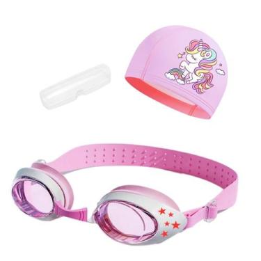 Imagem de Kit Natação Infantil com Óculos Estojo e Touca Coleção Estrelas - Hero