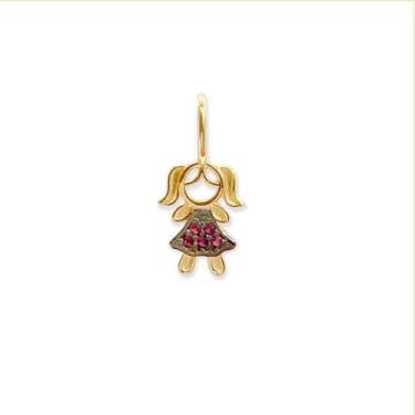 Imagem de Pingente Menina Criança Em Ouro 18k Com Zircônias - Primus LB Joias, R