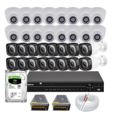 Imagem de Kit Dvr Intelbras 32 Canais H.265 32 Câmeras Full Hd 1080P 20 Metros -