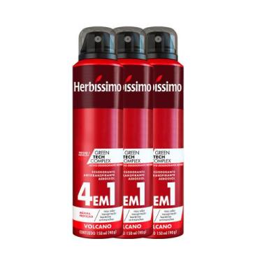 Imagem de Kit Desodorante Aerosol Antitranspirante Herbíssimo Volcano 150Ml com 