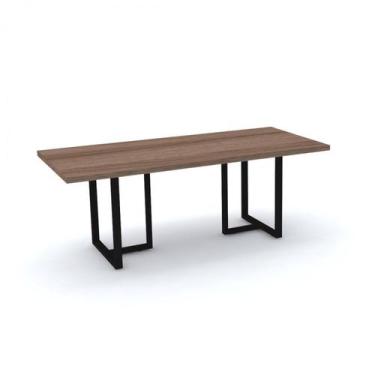 Imagem de Mesa de Reunião Retangular Pés em Aço 200cmx90cm PE40 - Pandin Móveis