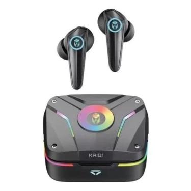 Imagem de Fone De Ouvido Kaidi Kd-G1 Sem Fio Tws Gamer com led RGB, preto 