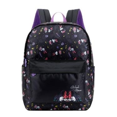 Imagem de Mochila Costas Juvenil Teen Minnie Mouse Flores Xeryus 11960, Preto, M