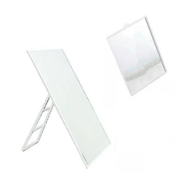 Imagem de Espelho de Mesa e Parede Retangular Moldura para Maquiagem - Fx, Branc