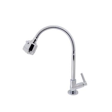 Imagem de Torneira Bancada Pia Cozinha Gourmet Flexível Luxo 2 Jatos Alavanca 1/