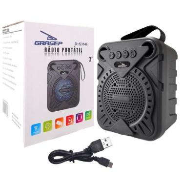 Imagem de Caixinha De Som Bluetooth Recarregável Multimidia Grasep