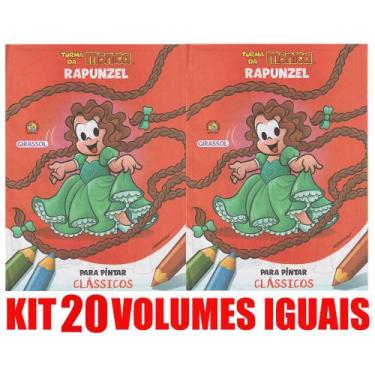 Imagem de Rapunzel Livro Para Pintar Kit 20 Vols. Lembrancinha - Girassol