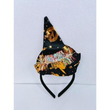 Imagem de Tiara arquinho chapéu de bruxa halloween festas feminina - Utilidades