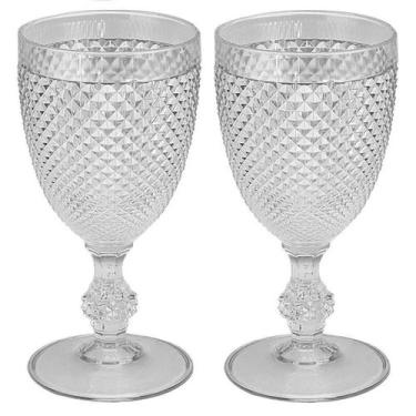 Imagem de 2 Taça Para Água Ou Vinho 390 Ml Crystal Diamante - Niquelart