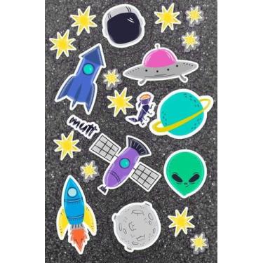Imagem de Cartela Adesiva Space Trip Planner Decoração Papelaria - Mutt comunica