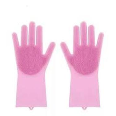 Imagem de luva para esfregar loucas - J&L NAIL, Rosa