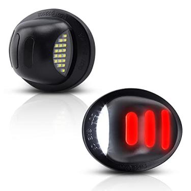 Imagem de Asgohme Luzes de LED brancas para placa de carro com tubo neon vermelho OLED neon etiqueta traseira montagem compatível com Ford F150 F250 F350 Super Duty Bronco Ranger Explorer Excursion, pacote com 2