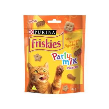Imagem de Petisco para Gato Adulto Friskies Party Mix - Frango Fígado e Peru 40g