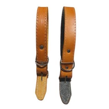 Imagem de Kit com 02 Coleiras em Couro para Cachorro Médio Porte Forradas - Shop
