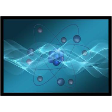 Imagem de Quadro Decorativo Química Física Laboratórios Átomo Com Moldura RC013 