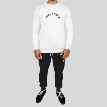 Imagem de Conjunto Calça e Blusa Moletom Careca Sem Capuz Algodão PV - MP Moda M