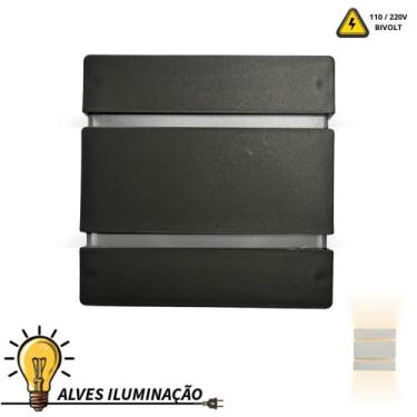 Imagem de 3 Arandelas de Parede Externa Quadrada com Soquete G9 Bivolt Completa 