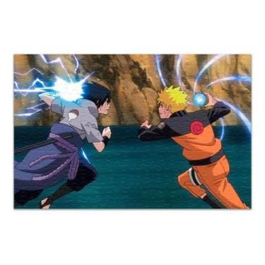 Imagem de Quebra-cabeça Personalizado Naruto Vs Sasuke 60 Peças - Pomps Geek