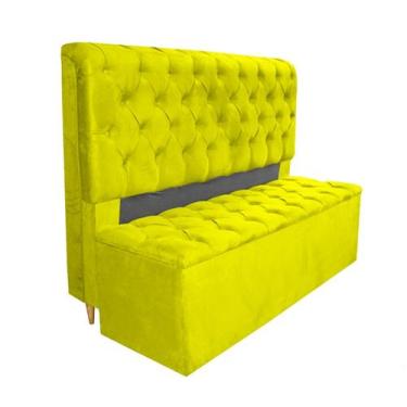 Imagem de Conjunto Cabeceira + Recamier Baú Imperial Para Cama Box Casal Queen -