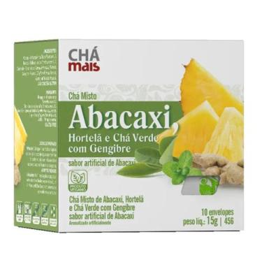 Imagem de Chá de Abacaxi Chá Verde Hortelã e Gengibre Cx. 10 sachês - Chá Mais, 