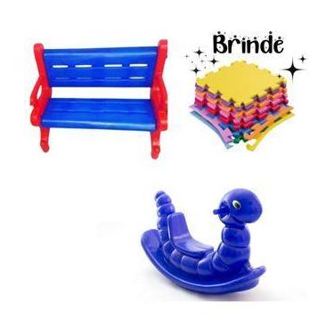Imagem de Playground Infantil  Banco Plástico, Gangorra Nhoca e Tatames Inclusos