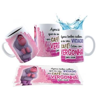 Imagem de Caneca 325ml Divertidamente Café Alegria Ansiedade Tristeza - LARANJA 