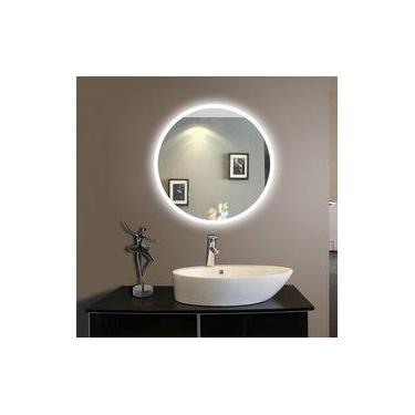 Imagem de Espelho redondo iluminado com led frio 60cm TOUCH - Woodglass