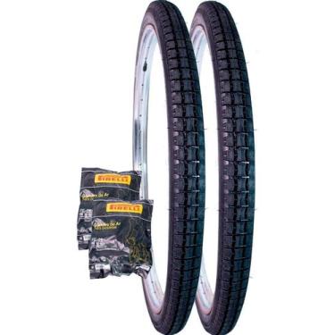 Imagem de Par Pneu 26x1.1/2x2 Pirelli Primor Monark + Par Camara Kenda Cor Preto