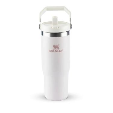 Imagem de Tumbler stanley térmica flip straw em aço inoxidável 887ml rose quartz